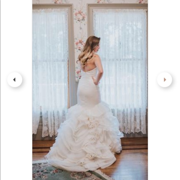 NWOT 💯 Silk Ivory Wedding Gown Street 6 More pics $7k - Picture 2 of 12